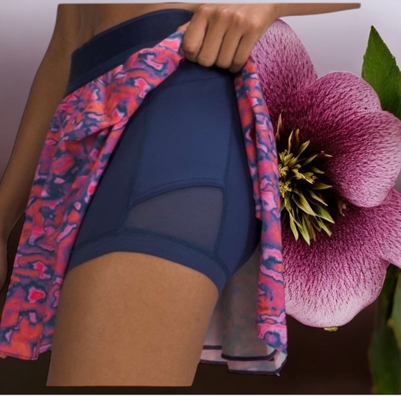 lululemon athletica Dresses & Skirts - Lululemon Athletica Pink and Blue Skater Mini Skirt